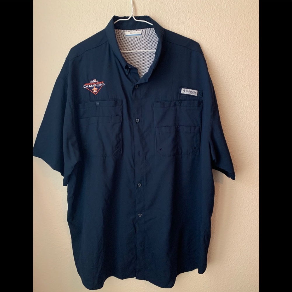 Columbia Shirt houston astros Button down fishing
